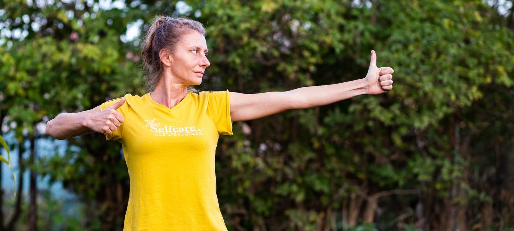 Mouvement lors d'un cours de QI gong